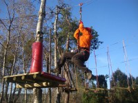 Park linowy wśród uczestników wyjazdu spotkał się z dużym zainteresowaniem.