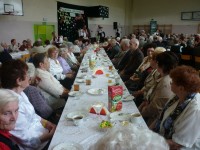 Seniorzy z wielkim zainteresowaniem uczestniczyli w przygotowanym spotkaniu.