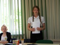 Uczestniczka konkursu Oliwia Wiśniewska z SP Kończewice - III miejsce.