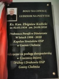 tablica pamiatkowa ks.kan. Koślicki Nadesłane (4)