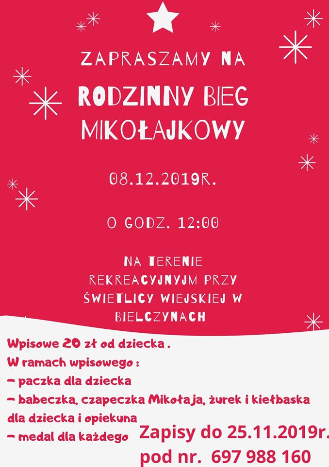 RODZINNY BIEG MIKOŁAJKOWY - Bielczyny