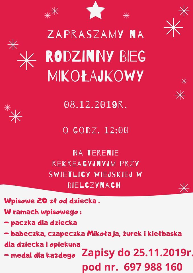 RODZINNY BIEG MIKOŁAJKOWY - Bielczyny