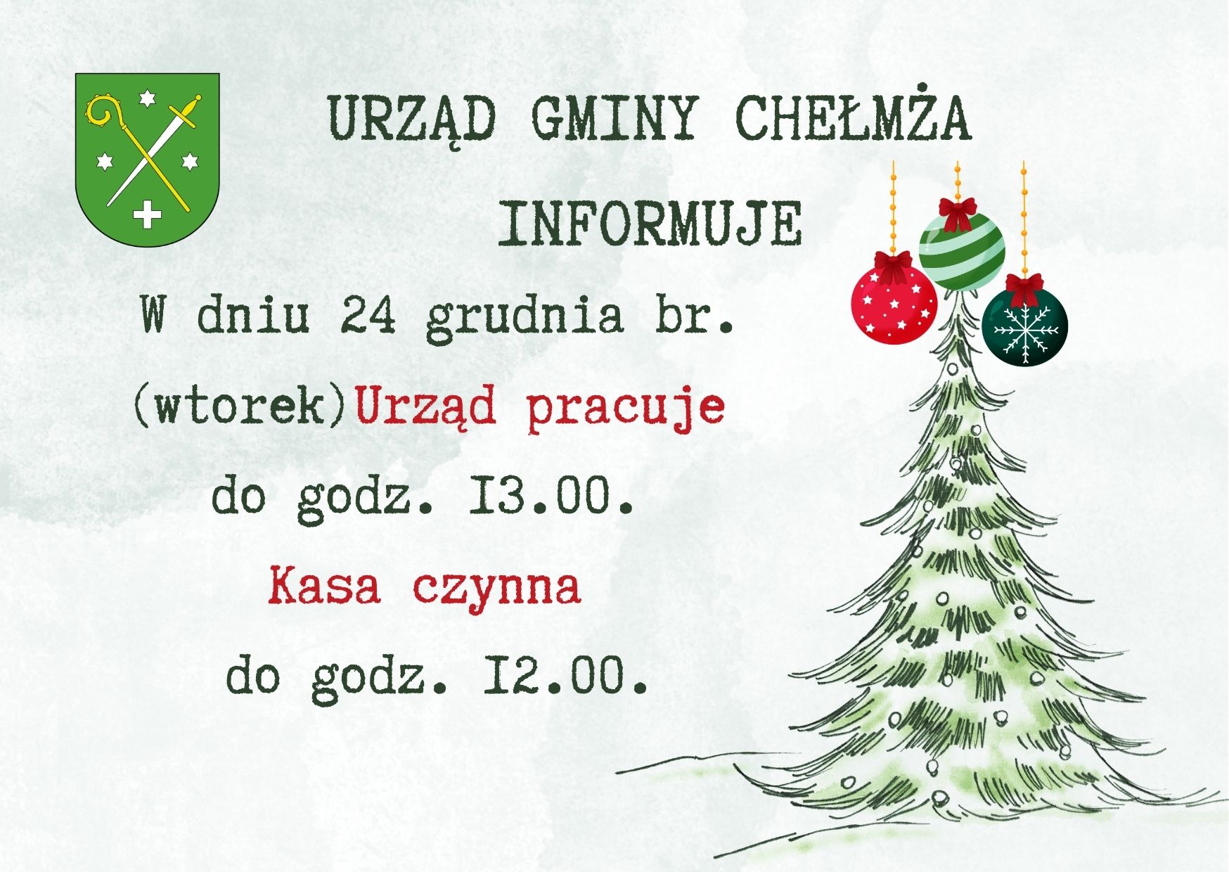 WIGILIA - Urząd Gminy czynny
