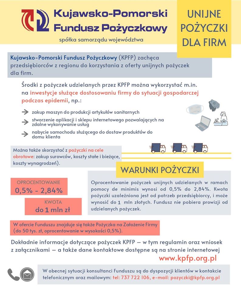 POMOC OFEROWANA PRZEDSIĘBIORCOM