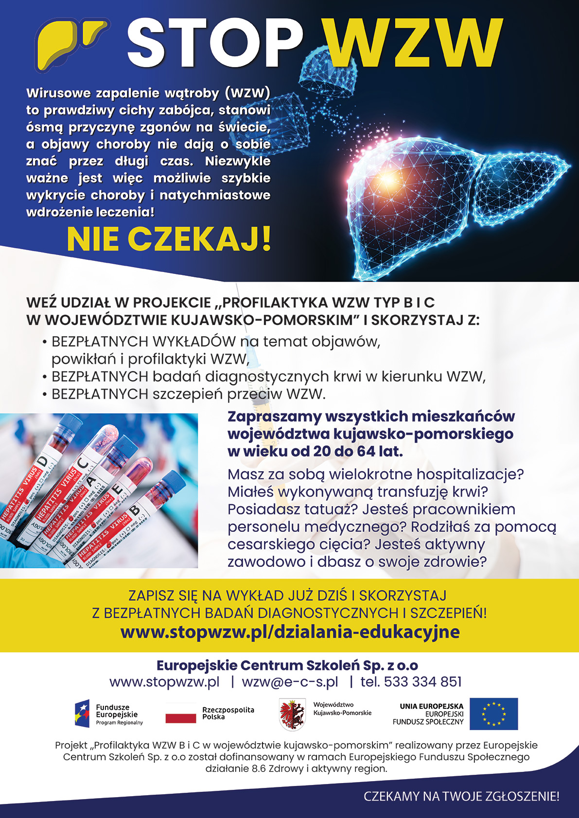 Profilaktyka WZW B i C w województwie kujawsko-pomorskim