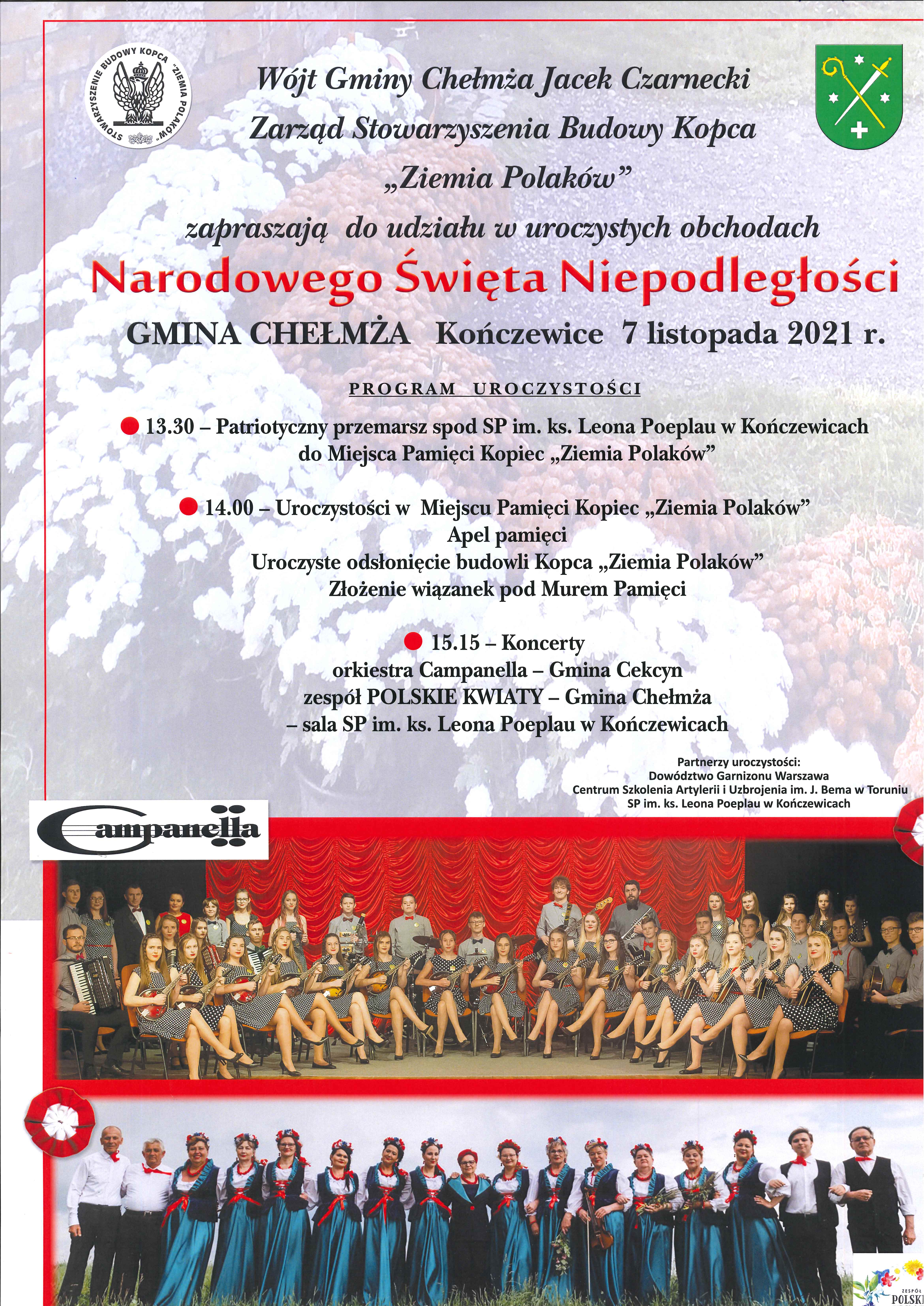 Zaproszenie na uroczystości Narodowego Święta Niepodległości