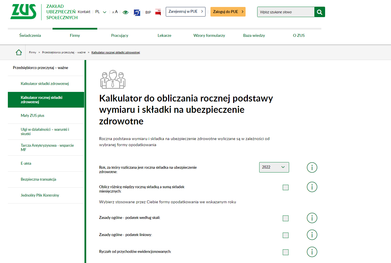 ZUS - rozliczenie składki zdrowotnej