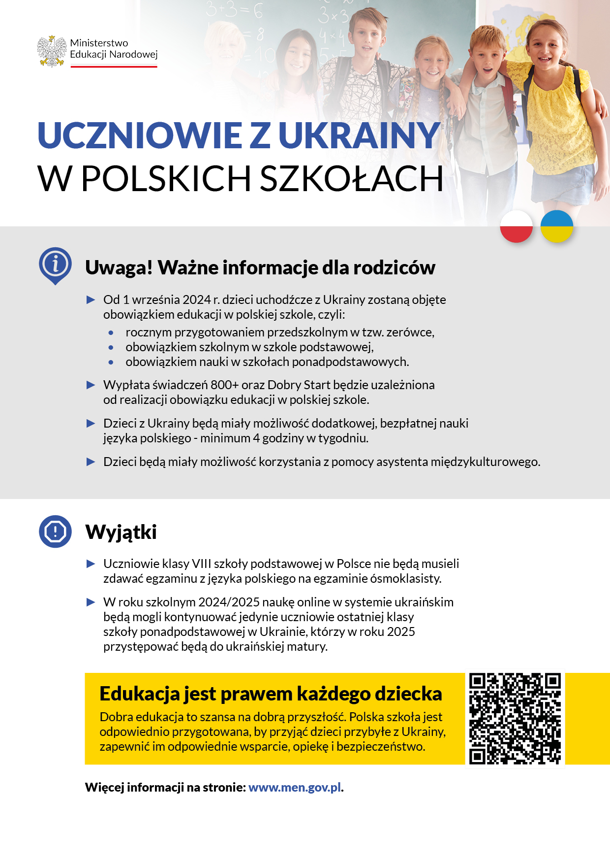 MINISTERSTWO EDUKACJI NARODOWEJ INFORMUJE