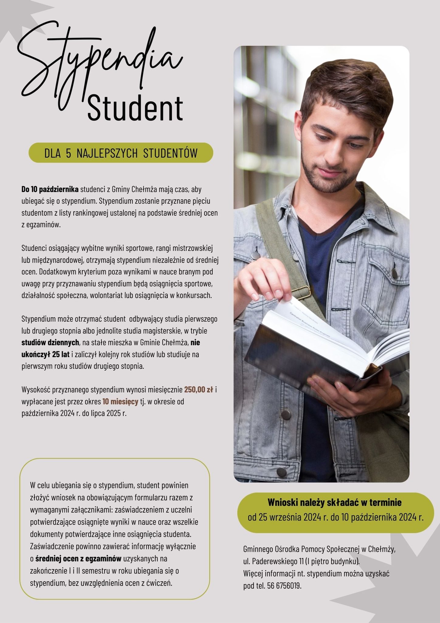 STYPENDIA DLA NAJLEPSZYCH STUDENTÓW