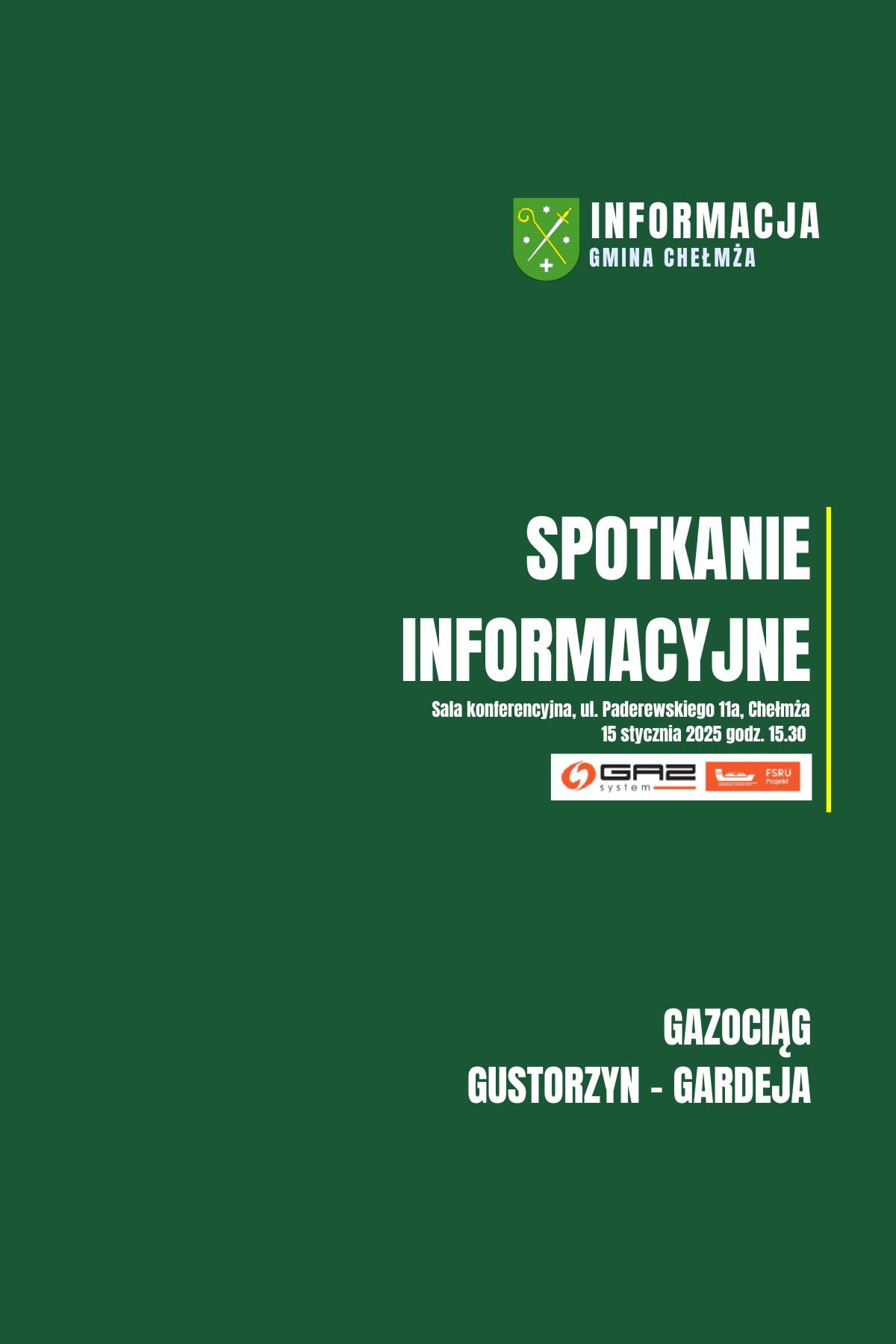 Gaz-System S.A. spotkanie informacyjne w związku z realizacją Programu FSRU i budową gazociągu
