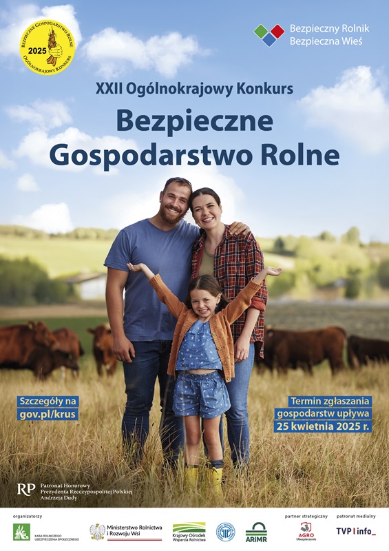 KRUS zaprasza do udziału w konkursie „Bezpieczne Gospodarstwo Rolne”!