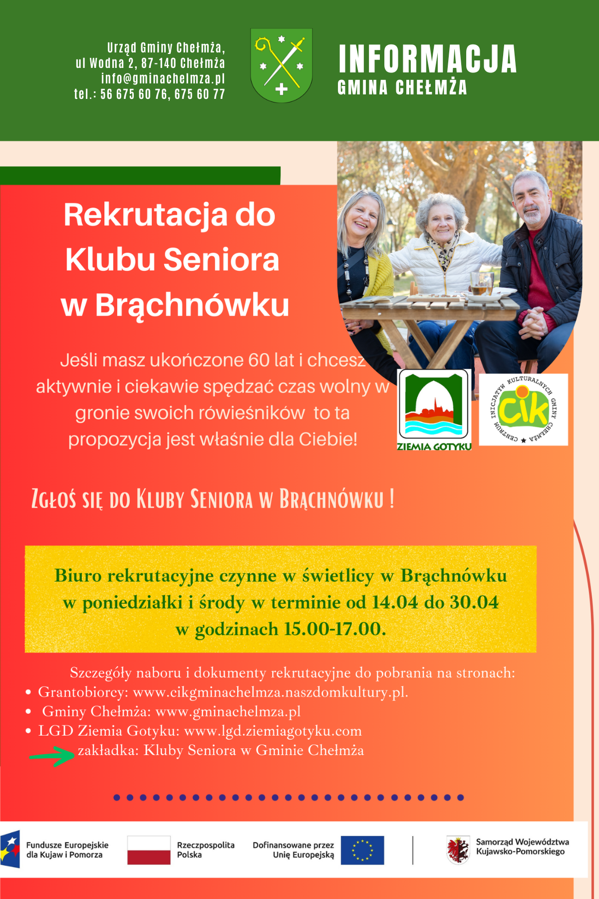 Klub Seniora w Brąchnówku - rekrutacja