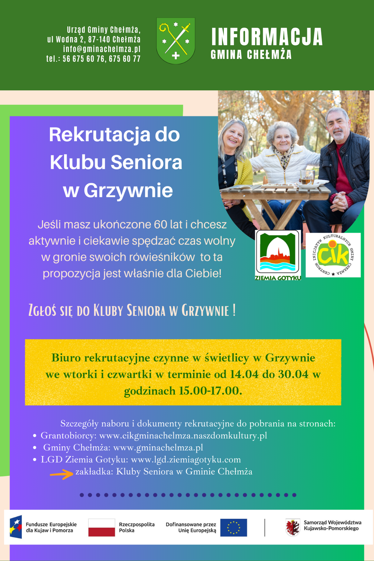 Klub Seniora w Grzywnie - rekrutacja