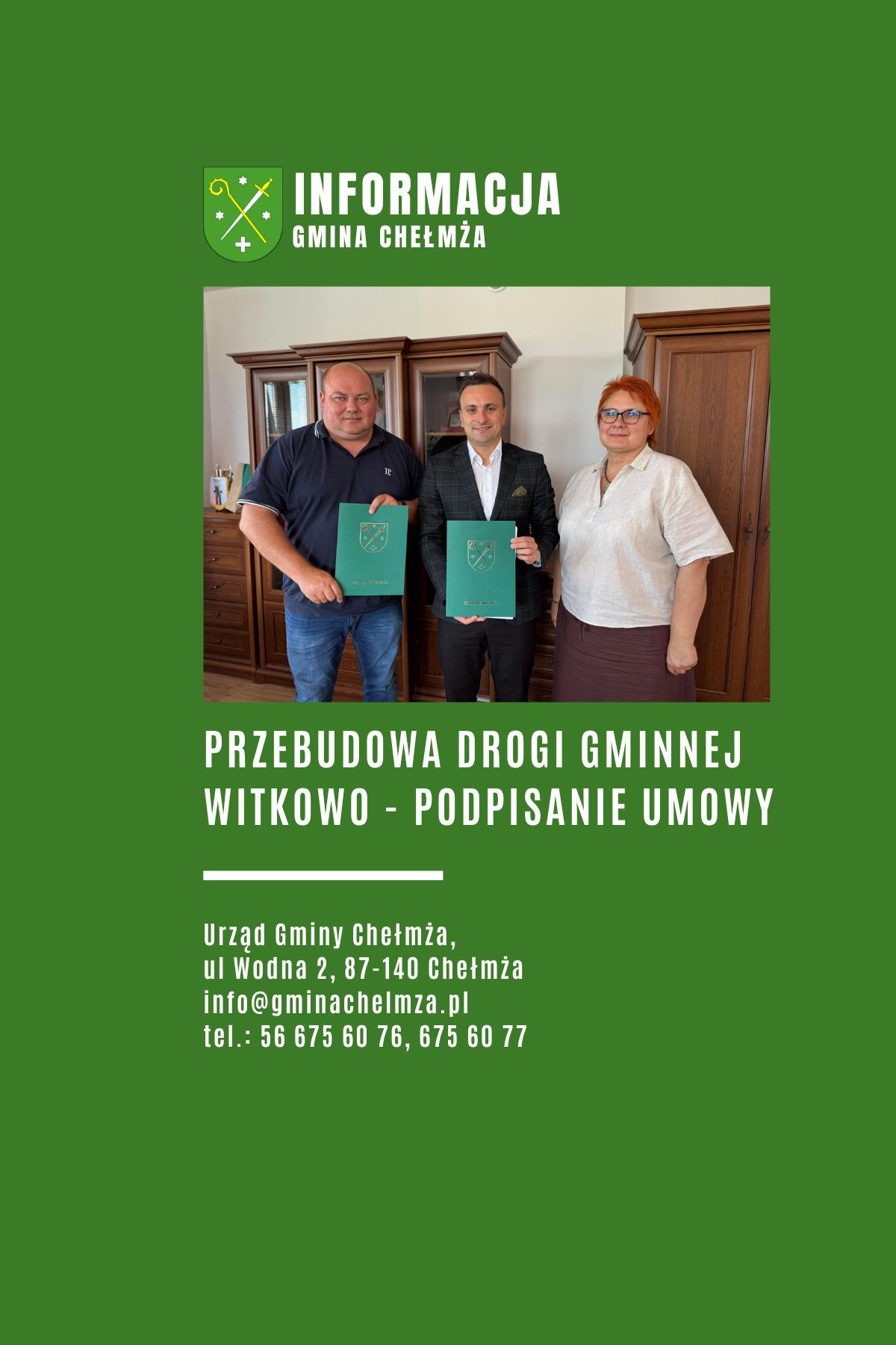 Przebudowa drogi gminnej w Witkowie - podpisanie umowy