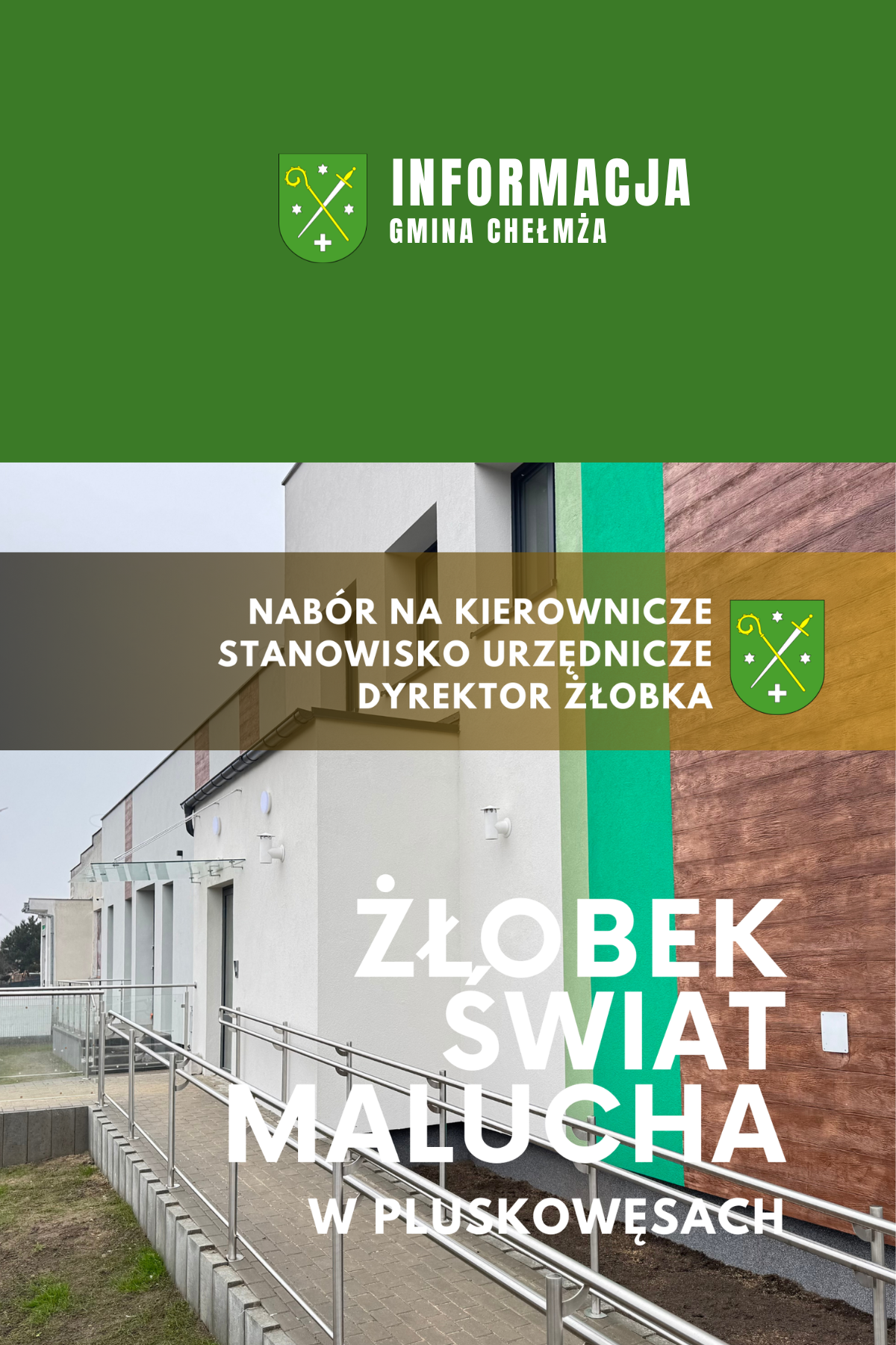 Konkurs na stanowisko dyrektora Żłobka „Świat Malucha” w Pluskowęsach.