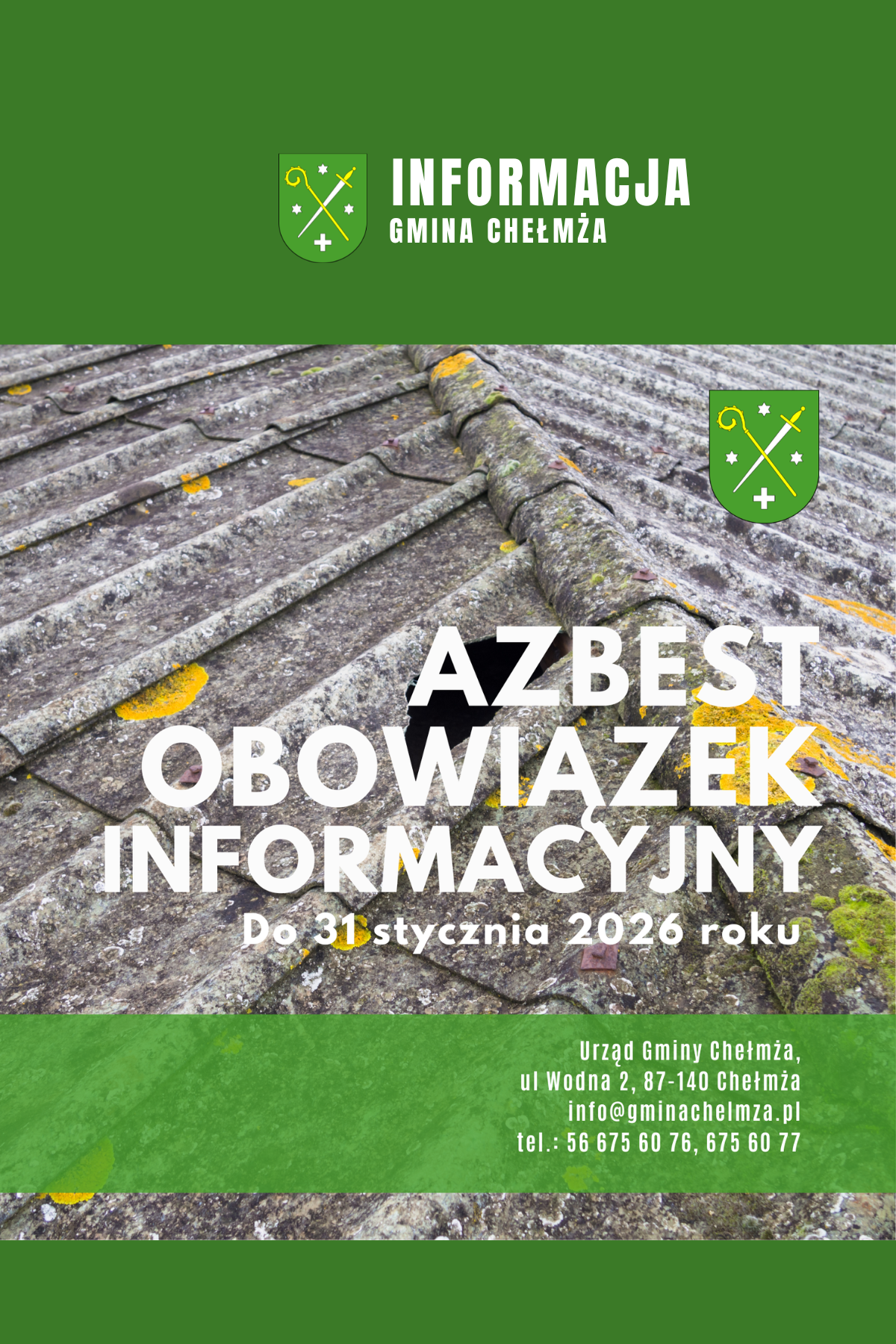 Obowiązek złożenia informacji o wyrobach zawierających azbest - 31 stycznia 2026 r.