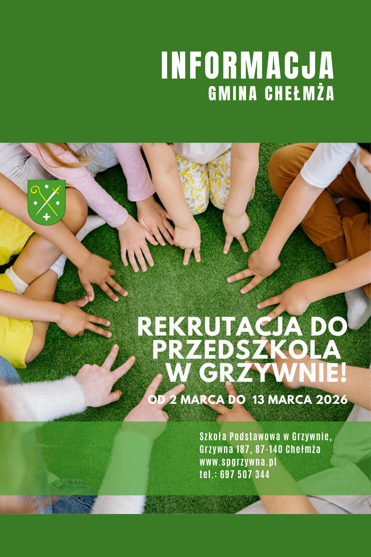 Rekrutacja do Przedszkola w Grzywnie na rok szkolny 2026/2027