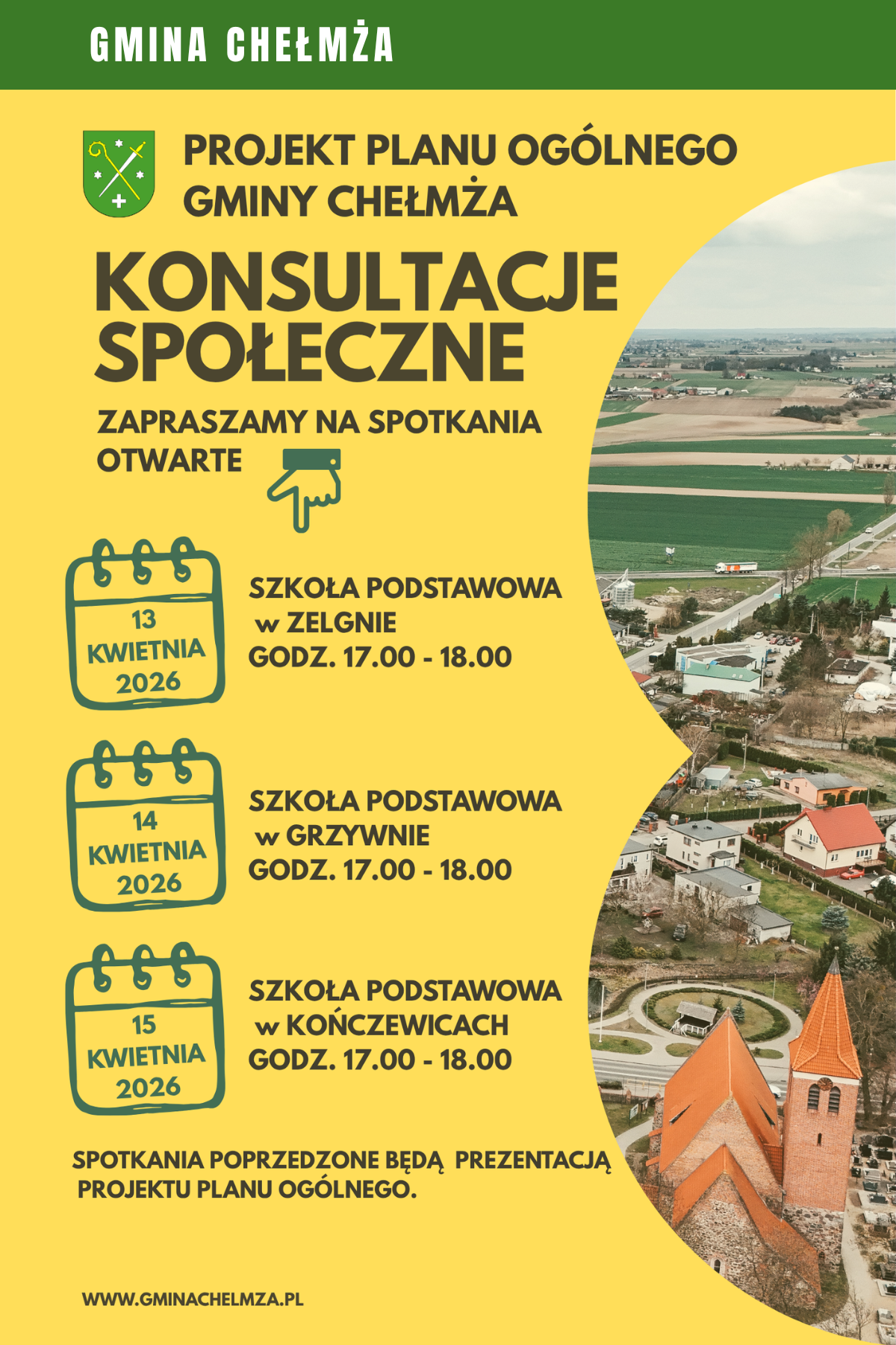 Plan ogólny gminy Chełmża - spotkania otwarte!