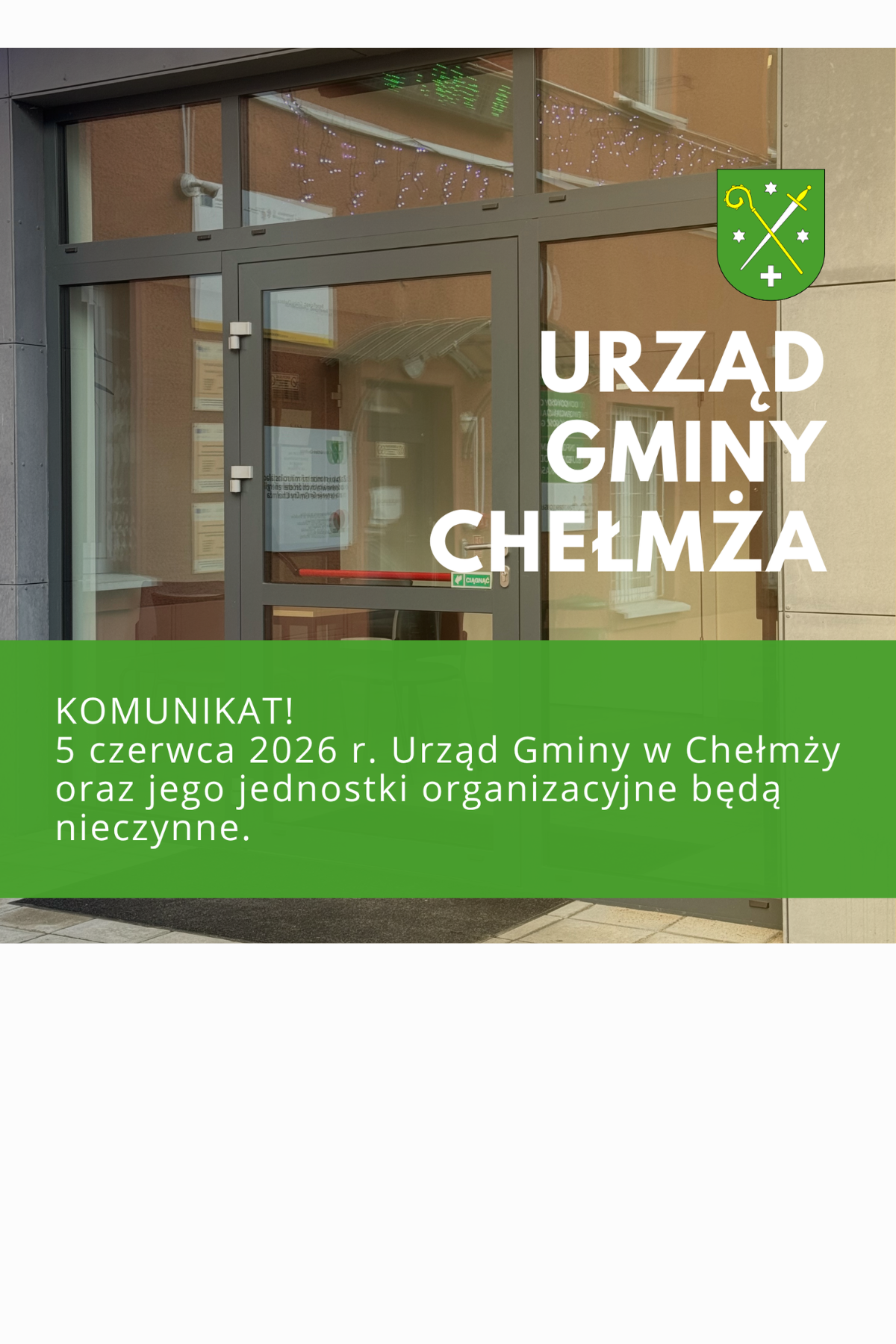 Komunikat Urzędu Gminy Chełmża!